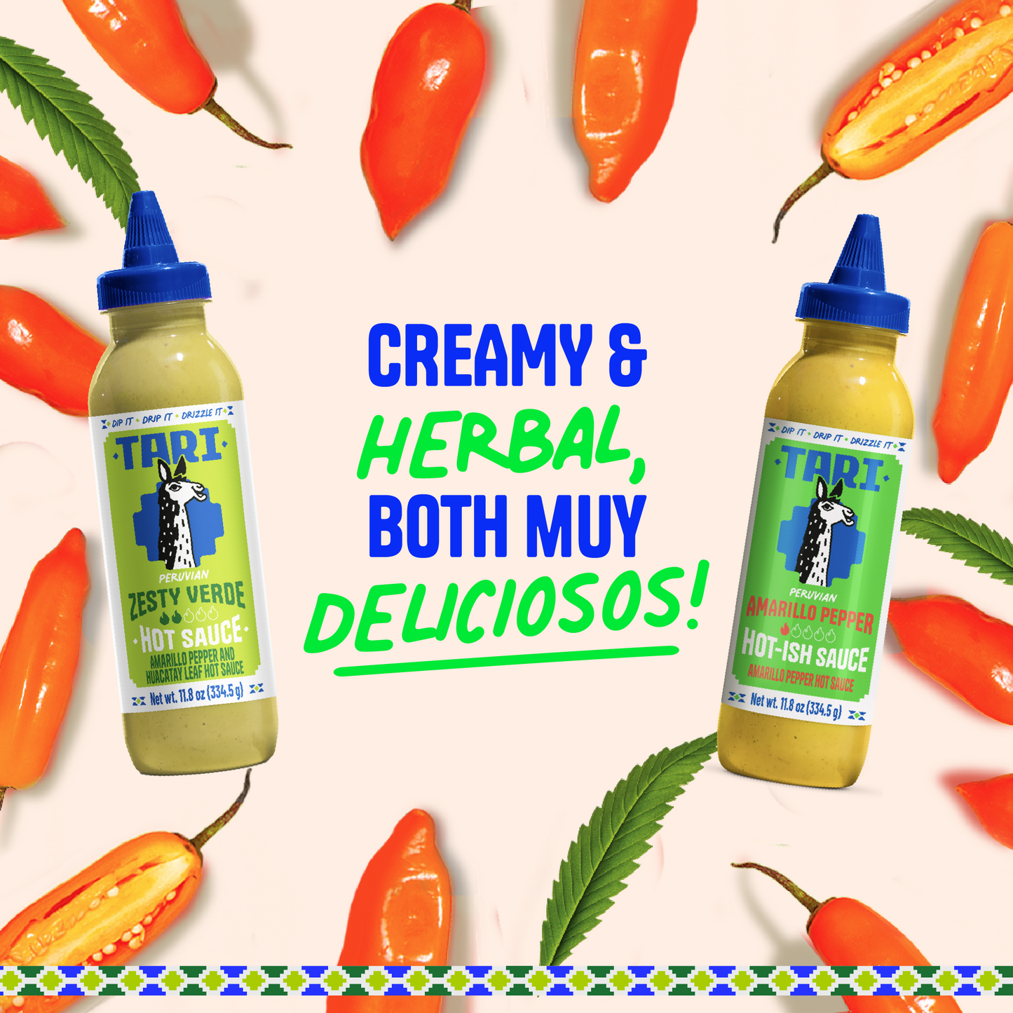 2pk Tari Variety Pack - Ají Amarillo & Zesty Verde - 11.8 oz each