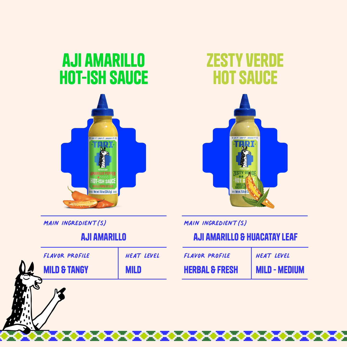 2pk Tari Variety Pack - Ají Amarillo & Zesty Verde - 11.8 oz each