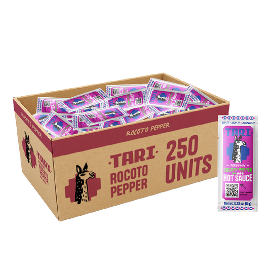 Rocoto pepper hot sauce packets