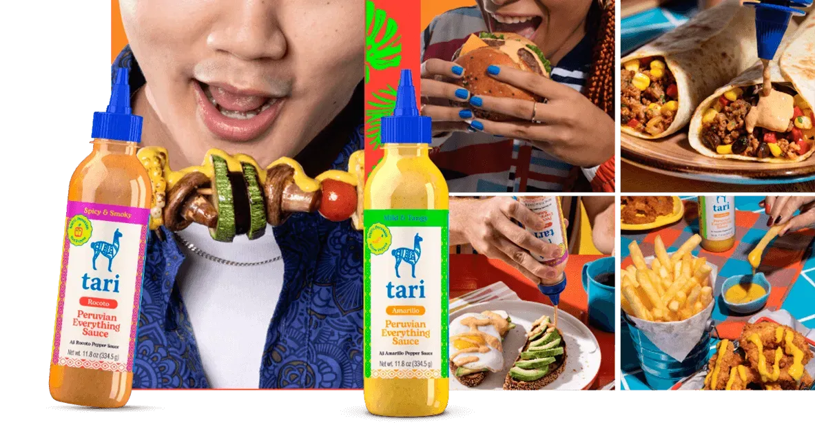 fast food with tari sauces